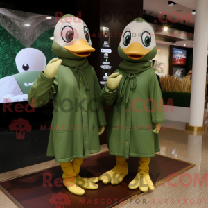 Olive Swans maskot kostume...
