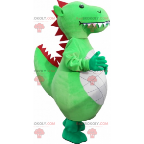 Mascote gigante dragão verde impressionante - Redbrokoly.com