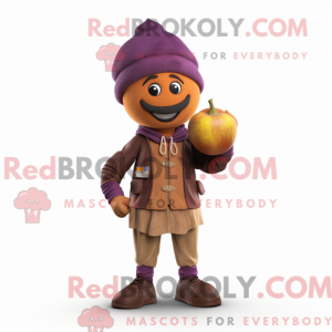 Brown Grape mascottekostuum...