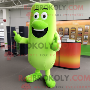 Postava maskota Lime Green...