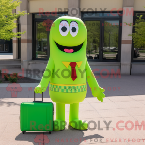 Postava maskota Lime Green...