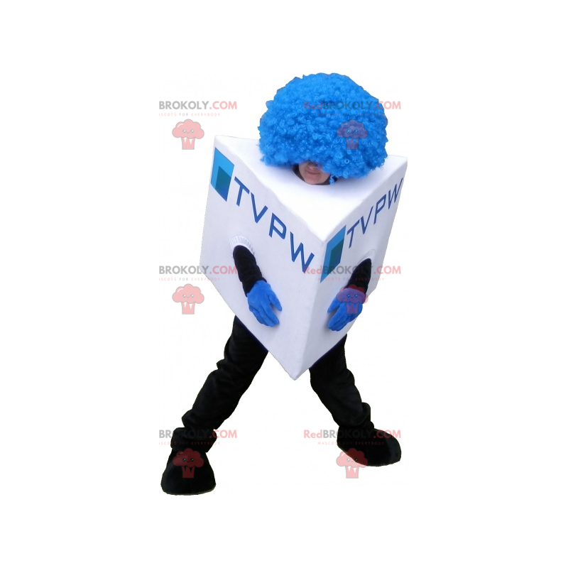 Cube mascot square snowman mascot - Redbrokoly.com
