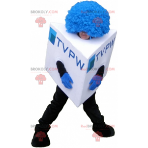 Cube mascot square snowman mascot - Redbrokoly.com