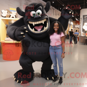 Black Ogre mascottekostuum...