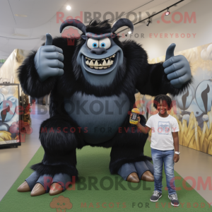 Black Ogre mascot costume...