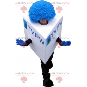 Mascote do cubo mascote do boneco de neve quadrado -