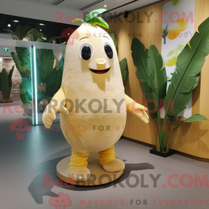 Beige Mango maskot kostume...