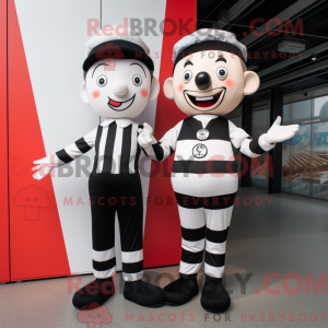 Mime maskot kostume...