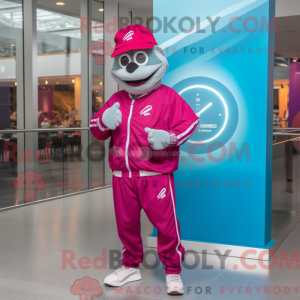 Magenta armbåndsur maskot...