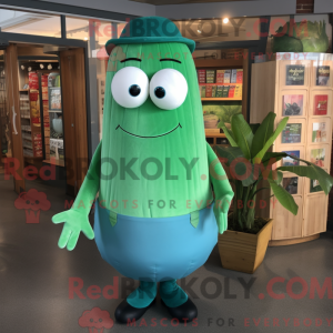 Cyan Zucchini Maskottchen...