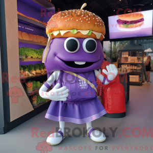 Lilla hamburger maskot...
