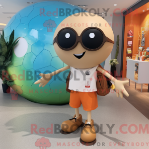 Tan Soccer Ball mascot...