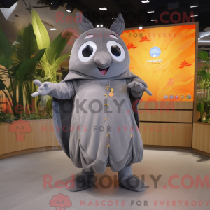 Grå Mango maskot kostume...