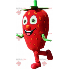 Jätte jordgubbar maskot jordgubbar förklädnad - Redbrokoly.com