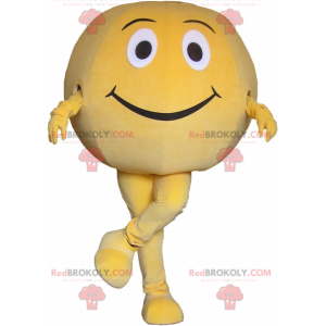 Mascote gigante bola amarela. Mascote redondo - Redbrokoly.com