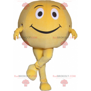 Mascotte gigante palla gialla. Mascotte rotonda - Redbrokoly.com