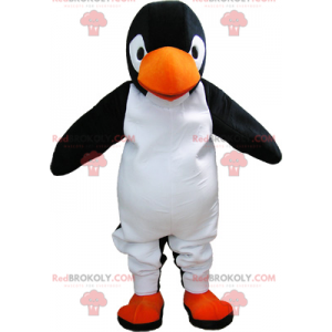 Sehr realistisches riesiges Schwarz-Weiß-Pinguin-Maskottchen -