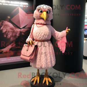 Pink Haast S Eagle maskot...