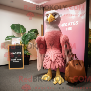 Pink Haast S Eagle maskot...