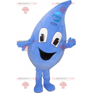 Gigantische blauwe waterdruppel mascotte - Redbrokoly.com