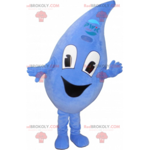 Gigantische blauwe waterdruppel mascotte - Redbrokoly.com