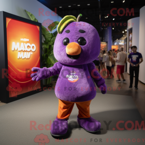 Purple Mango mascot costume...