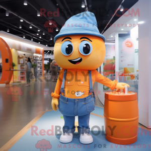 Maskotdraktfigur z oransje...