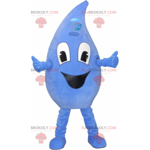 Kæmpe blå vanddråbe maskot - Redbrokoly.com