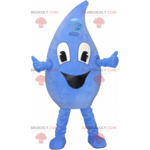 Mascotte de goutte d'eau bleue géante - Redbrokoly.com