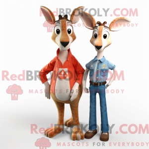 Gazelle maskot kostume...
