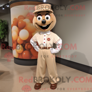 Tan Cherry mascottekostuum...