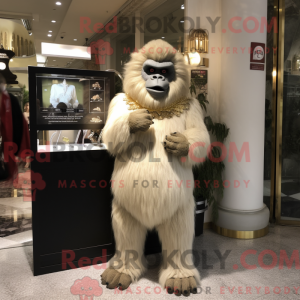 Beige Gorilla mascot...