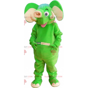 Mascote elefante verde neon - Redbrokoly.com