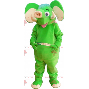 Neon zelený slon maskot - Redbrokoly.com