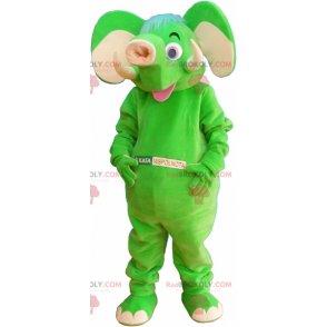 Neon green elephant mascot - Redbrokoly.com