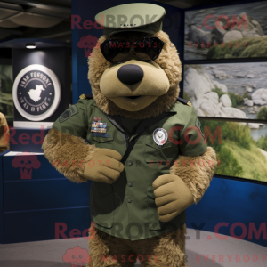 Olive Navy Seal mascot...