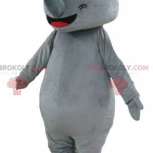 Big giant and impressive gray rhino mascot - Redbrokoly.com