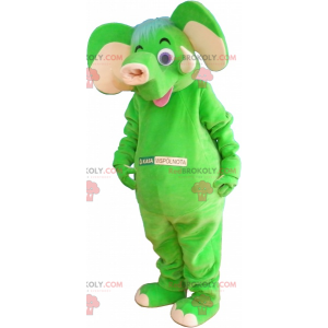 Mascote elefante verde neon - Redbrokoly.com