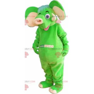 Neon groene olifant mascotte - Redbrokoly.com