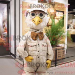 Beige høner maskot kostyme...