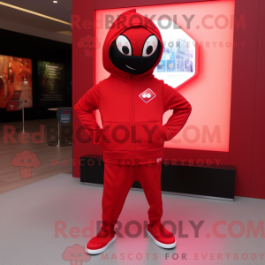 Rød Pendant maskot kostume...