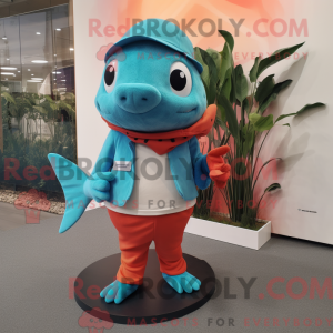 Turquoise Salmon mascot...