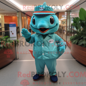 Turquoise Salmon mascot...