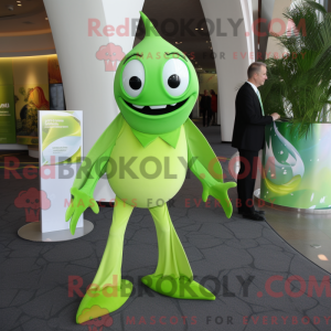 Postava maskota Lime Green...