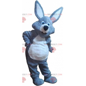 Giant gray and white rabbit mascot - Redbrokoly.com