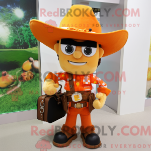 Orange Cowboy maskot...