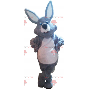 Mascota gigante conejo gris y blanco - Redbrokoly.com