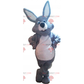 Mascota gigante conejo gris y blanco - Redbrokoly.com