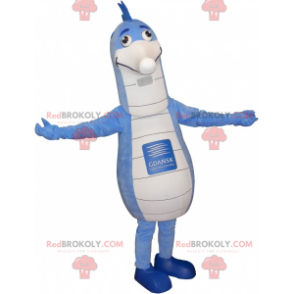 Stor blå og hvit sjøhest maskot - Redbrokoly.com