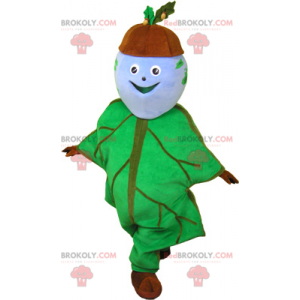 Acorn mascot dressed in oak leaf - Redbrokoly.com